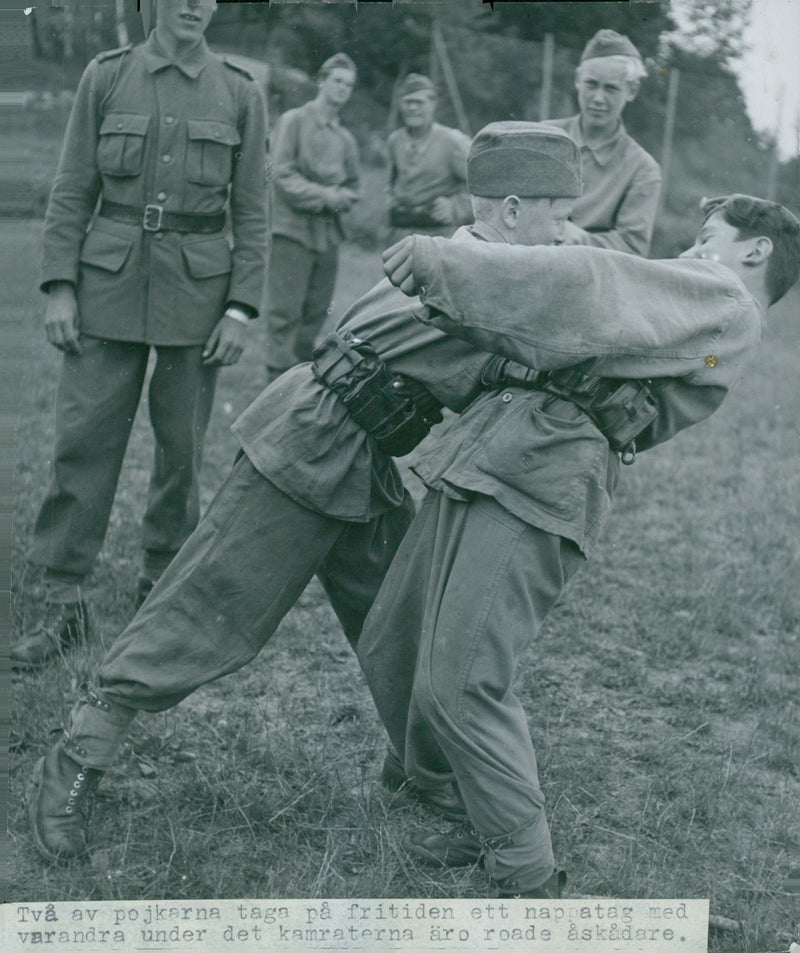 Swedish Military Landsturm Youth 1941 - Vintage Photograph