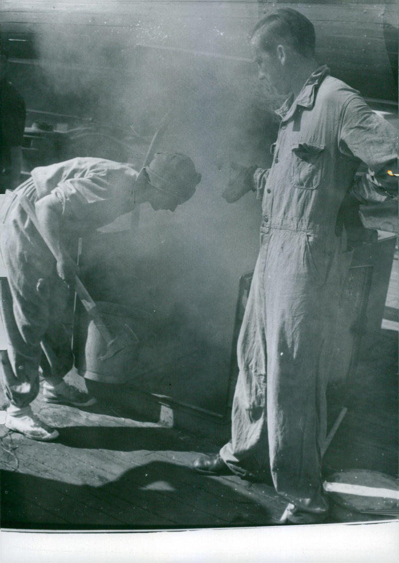 Swedish Military Civil Defense exercise 1943-1949 - Vintage Photograph