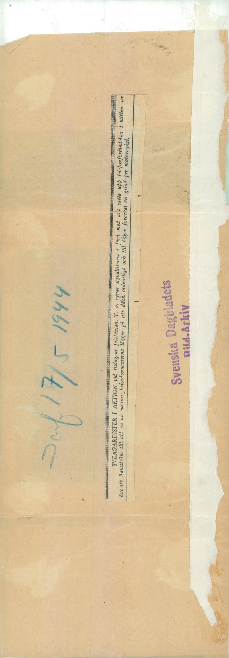 Swedish Military Field maneuvers Jan-June 1944 - Vintage Photograph