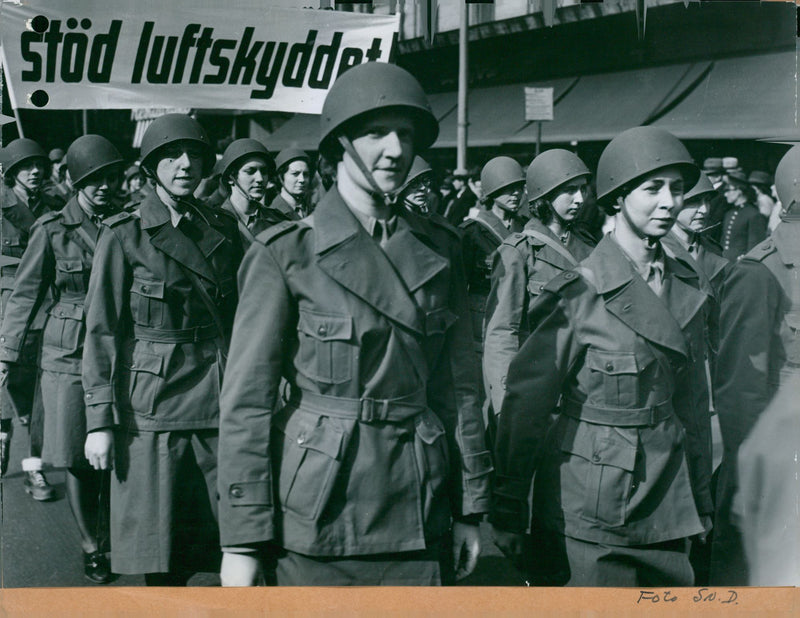 Air Protection Exercise - Vintage Photograph