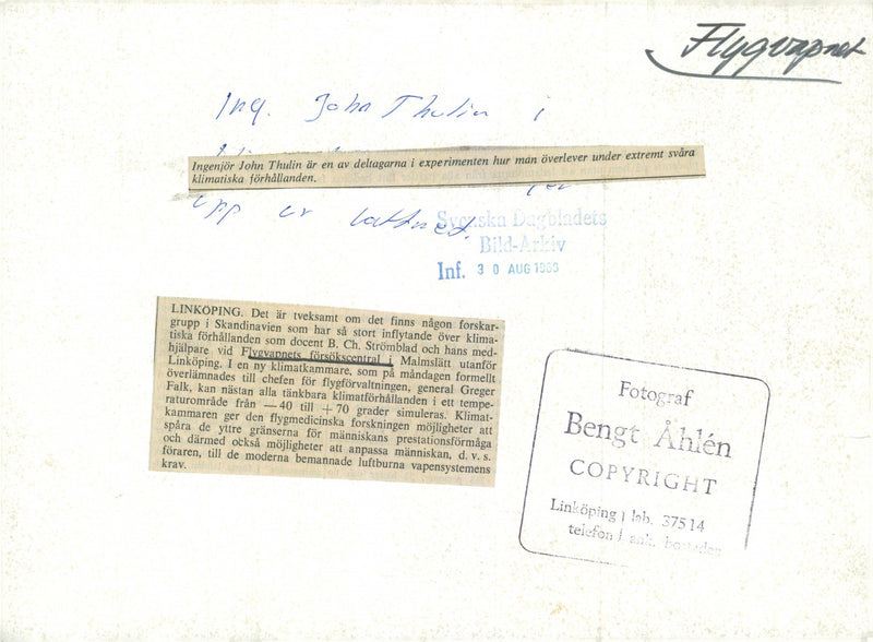 Swedish Military Air Defense 1963-1966 - Vintage Photograph