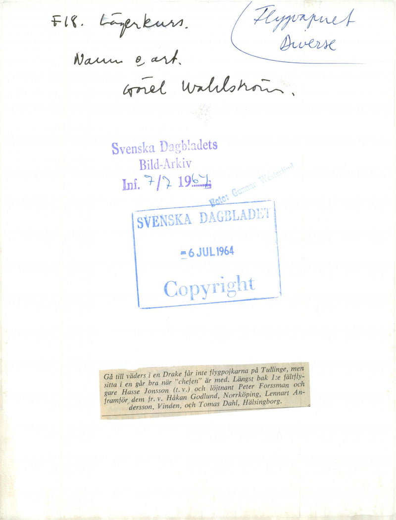 Swedish Military Air Defense 1963-1966 - Vintage Photograph