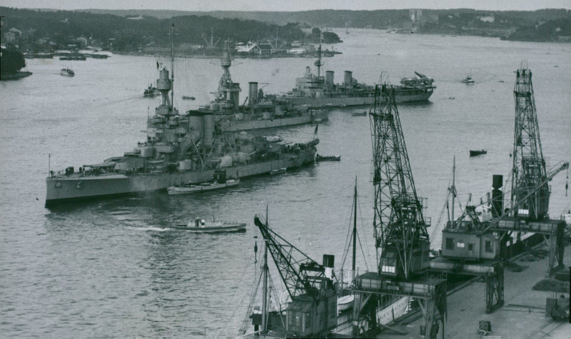 Armoured vessel Sverige - Vintage Photograph