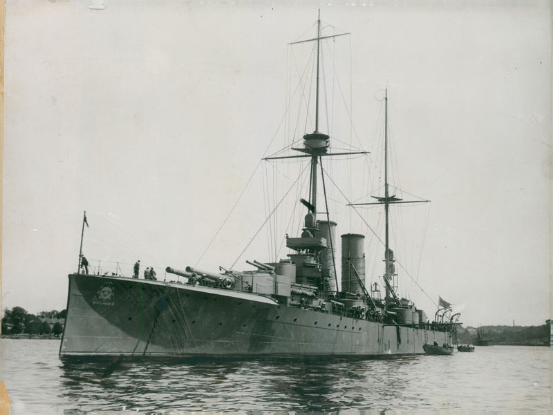 Armoured boat Sweden - Vintage Photograph