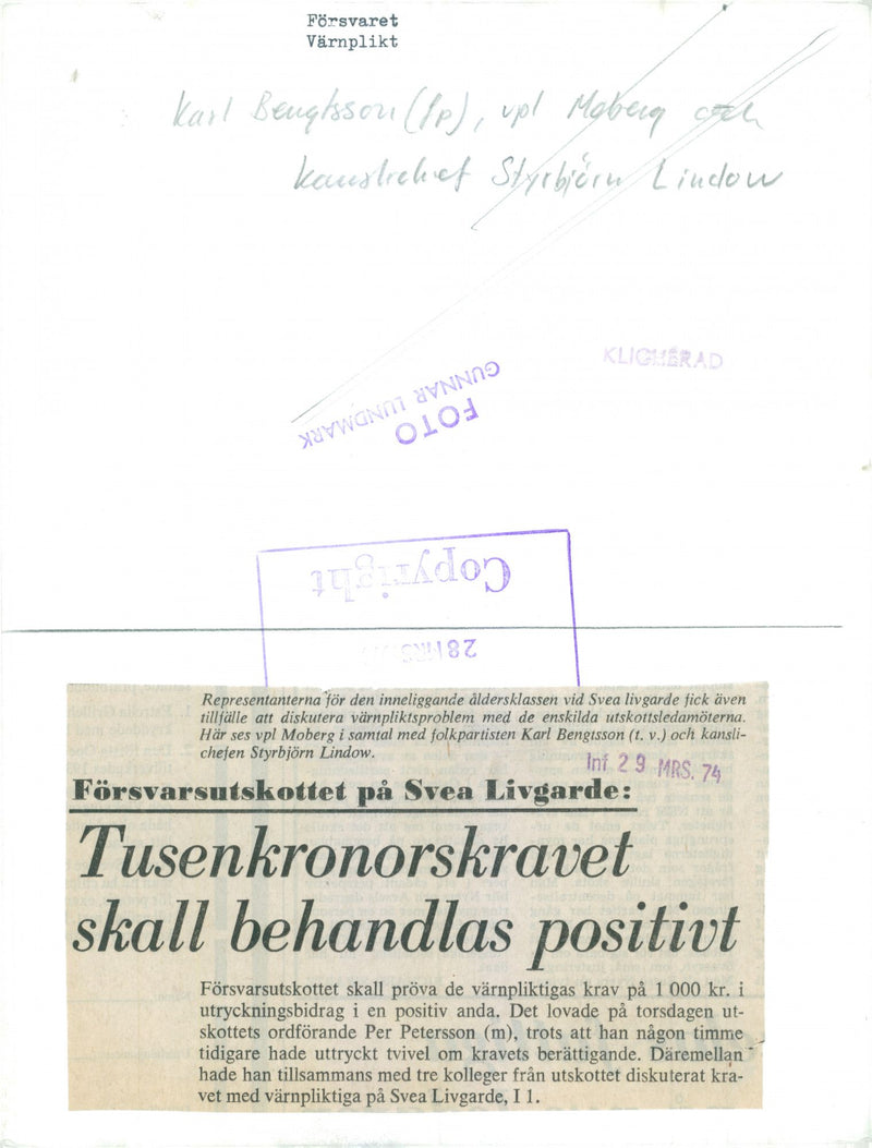 Swedish Military Service - Vintage Photograph