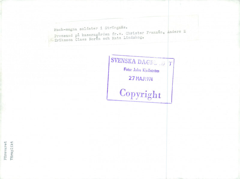 Swedish Military Service - Vintage Photograph