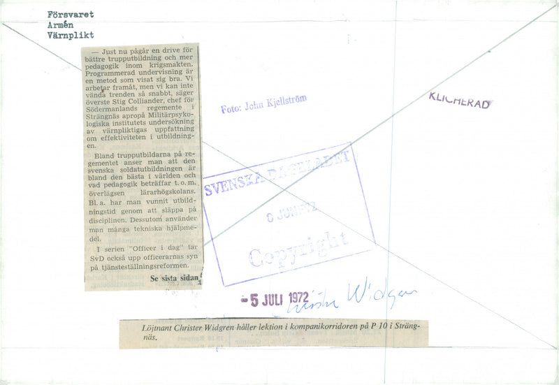 Swedish Military Service - Vintage Photograph