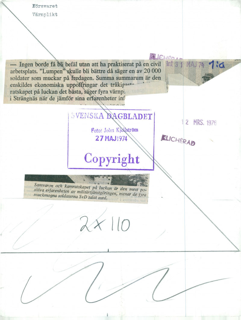 Swedish Military Service - Vintage Photograph