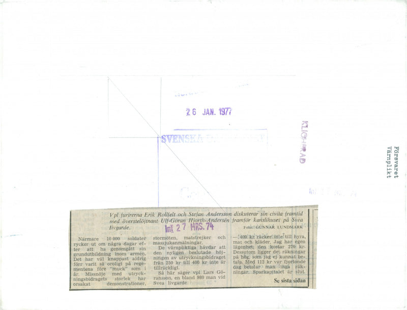 Swedish Military Service - Vintage Photograph