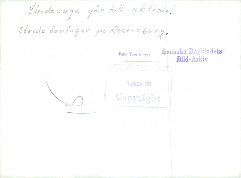 Tanks fire shots upon attack during battle exercises at Rosersberg - Vintage Photograph