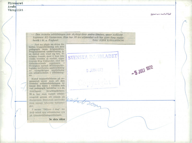 Swedish Military Service - Vintage Photograph