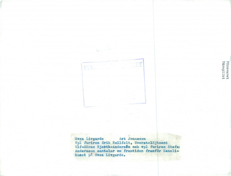 Swedish Military Service - Vintage Photograph