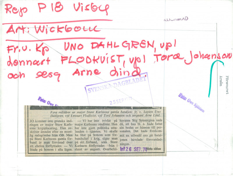 Swedish Military Service - Vintage Photograph