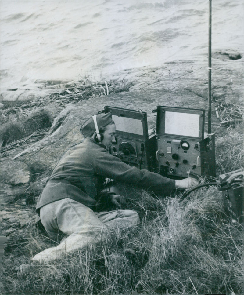 Swedish Coastal Artillery 1946 - 1952 - Vintage Photograph