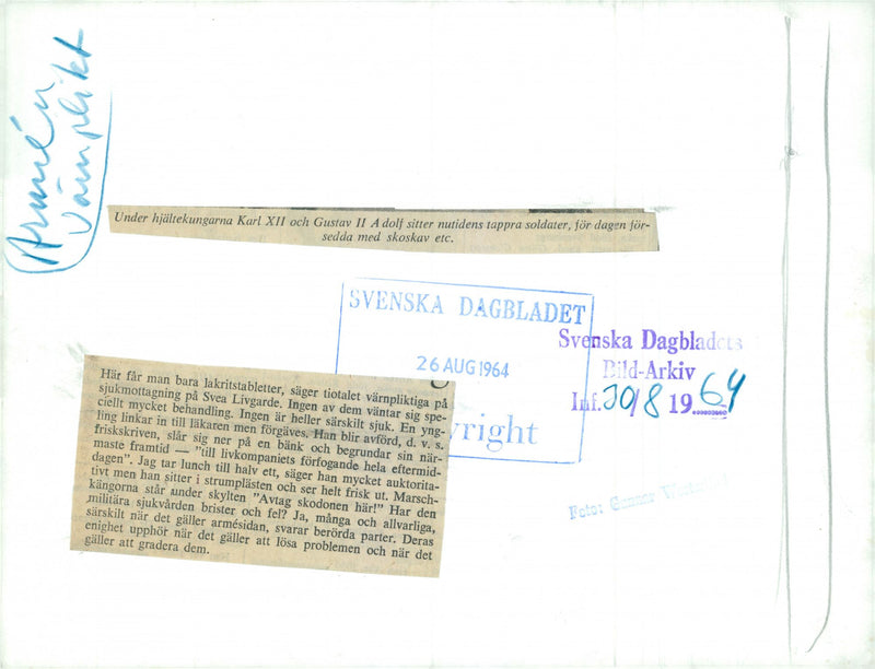 Swedish Military Service - Vintage Photograph