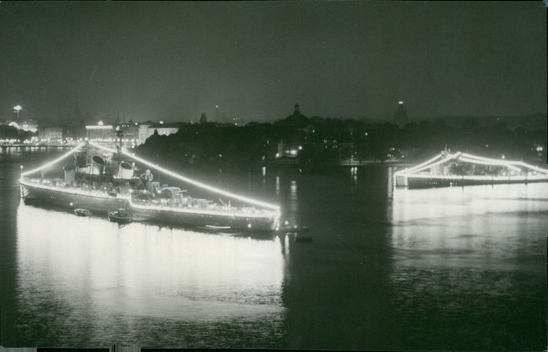 Warship - Vintage Photograph