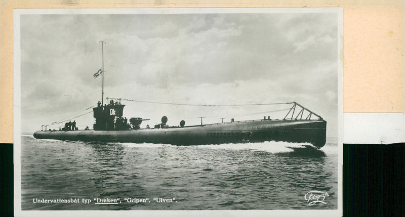 The submarine Dragon - Vintage Photograph