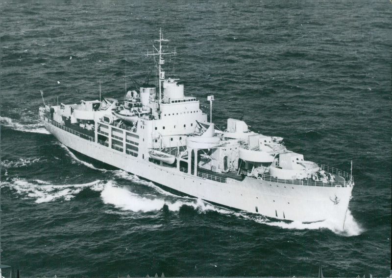 In the winter of 1958-1959 the mining ship will make a expatriation expedition to the west coast of America. - Vintage Photograph