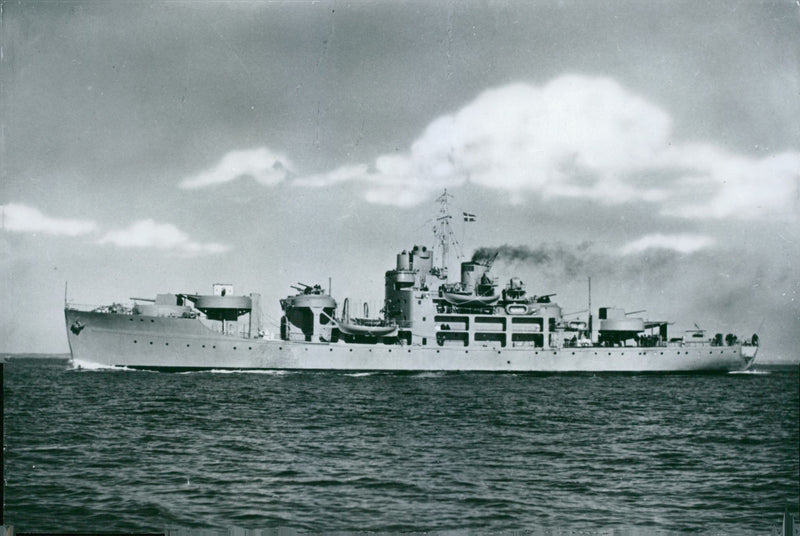 The mining ship, Ãlvsnabben, is on duty. - Vintage Photograph