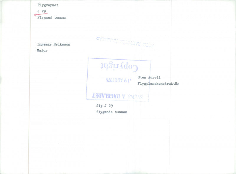 Swedish Military Aviation - Vintage Photograph