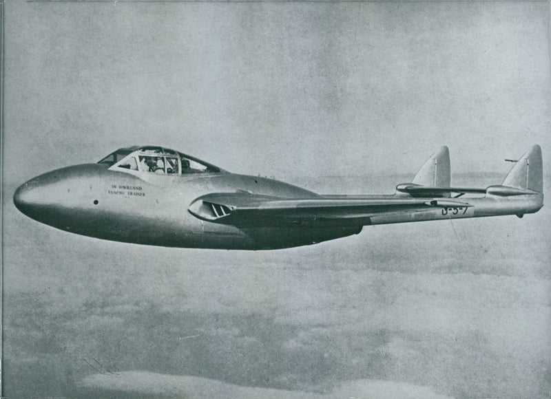 A two-seater de Havilland. - Vintage Photograph