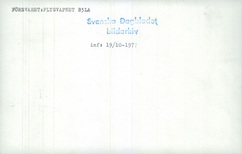 Picture Kiss of B3LA aircraft from SAAB-Scania. - Vintage Photograph