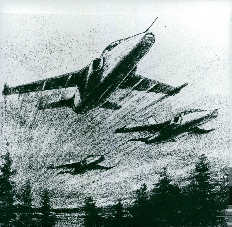 B3LA fighter. - Vintage Photograph