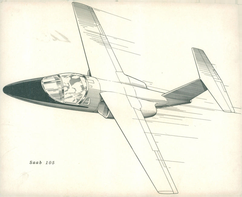ILLUSTRATION SAAB105 - Vintage Photograph