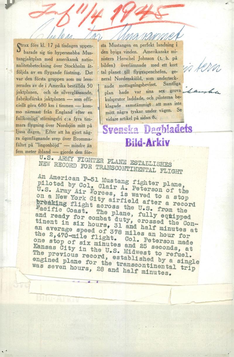 Swedish military air defense 1945-1947 - Vintage Photograph