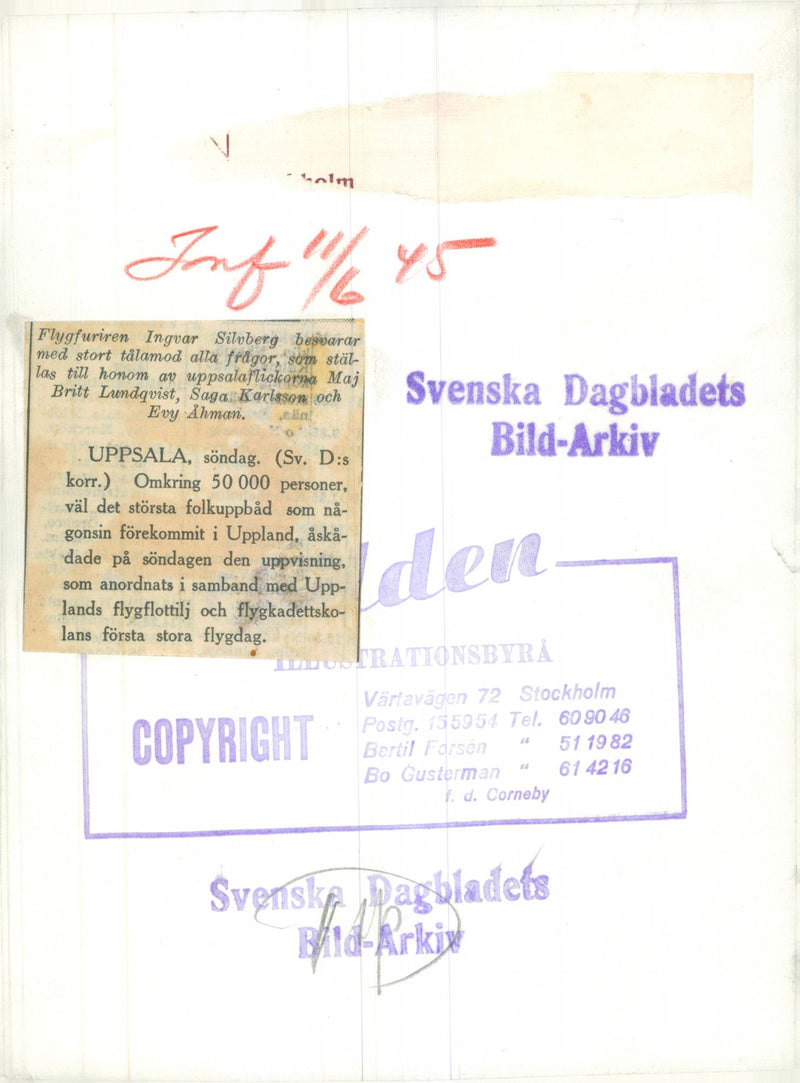 Swedish military air defense 1945-1947 - Vintage Photograph