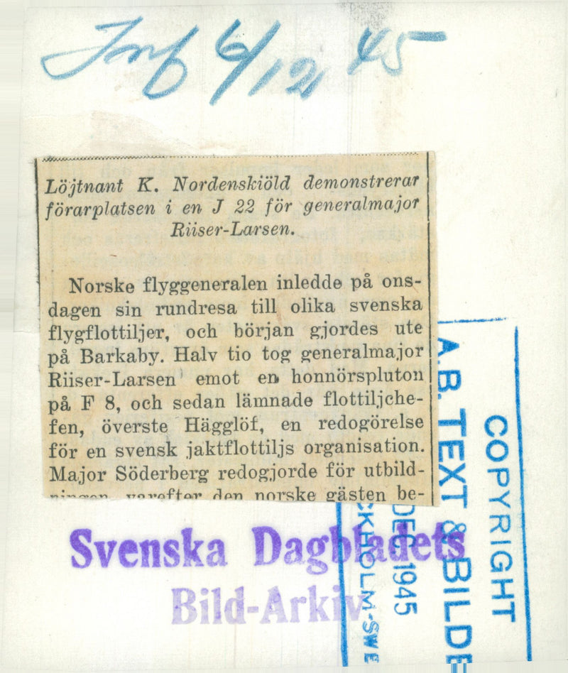 Swedish military air defense 1945-1947 - Vintage Photograph