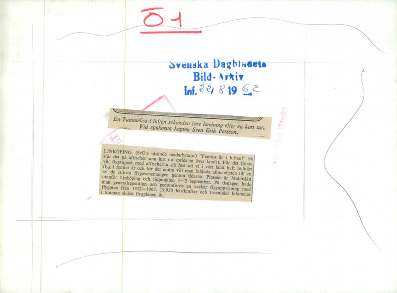 Tummelisa Flight 50th Anniversary at MalmslÃ¤tt - Vintage Photograph