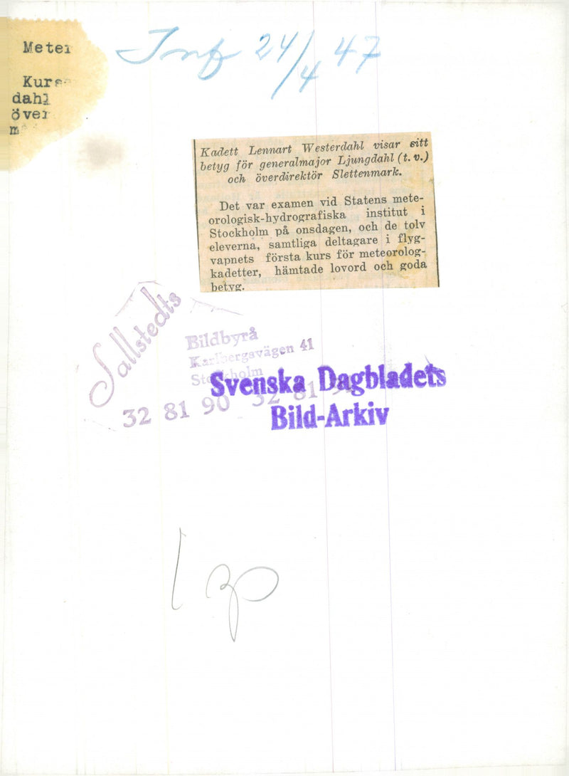 Swedish military air defense 1945-1947 - Vintage Photograph