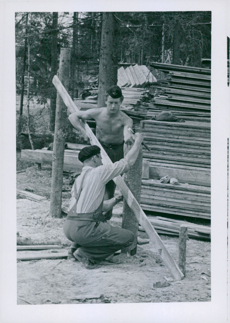 Swedish military air defense 1945-1947 - Vintage Photograph