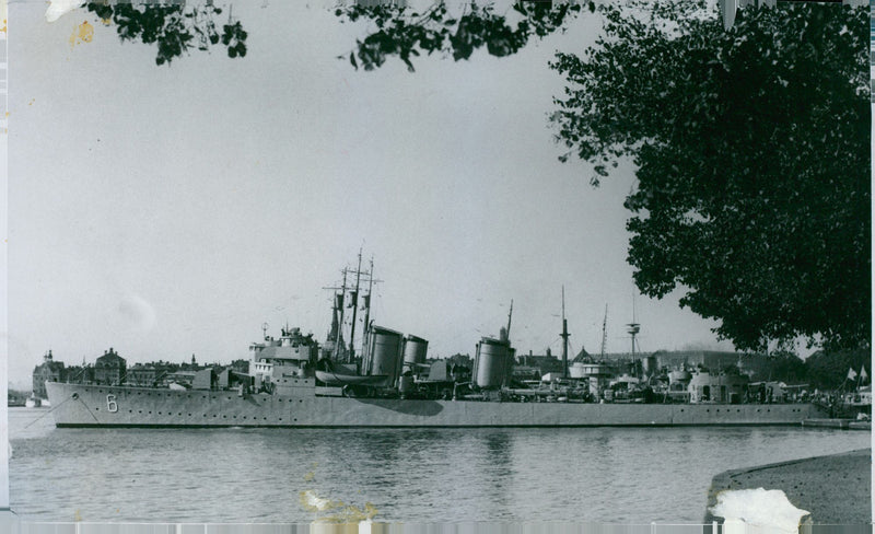 Destroyer Stockholm. - 1 October 1937 - Vintage Photograph