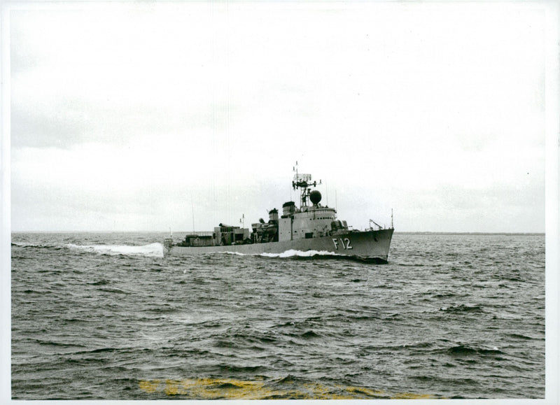 HMS Sundsvall (F12) was a frigate in the Swedish Navy - Vintage Photograph