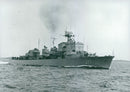 HMS Uppland Navy destroyer, won the trophy Princess and Philip Prize - Vintage Photograph
