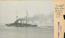 Armoured ship HSwMS Gustav V at sea - Year 1918 - Vintage Photograph
