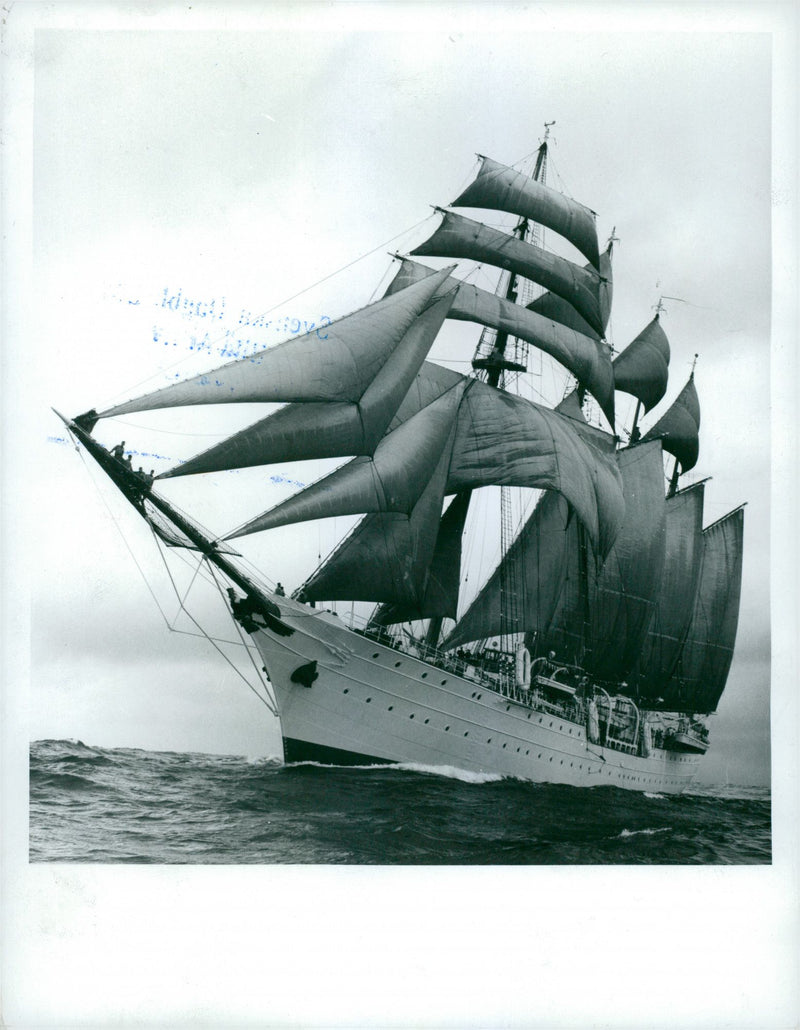 The largest sailing ship Esmeralda makes a visit to Stockholm - Vintage Photograph