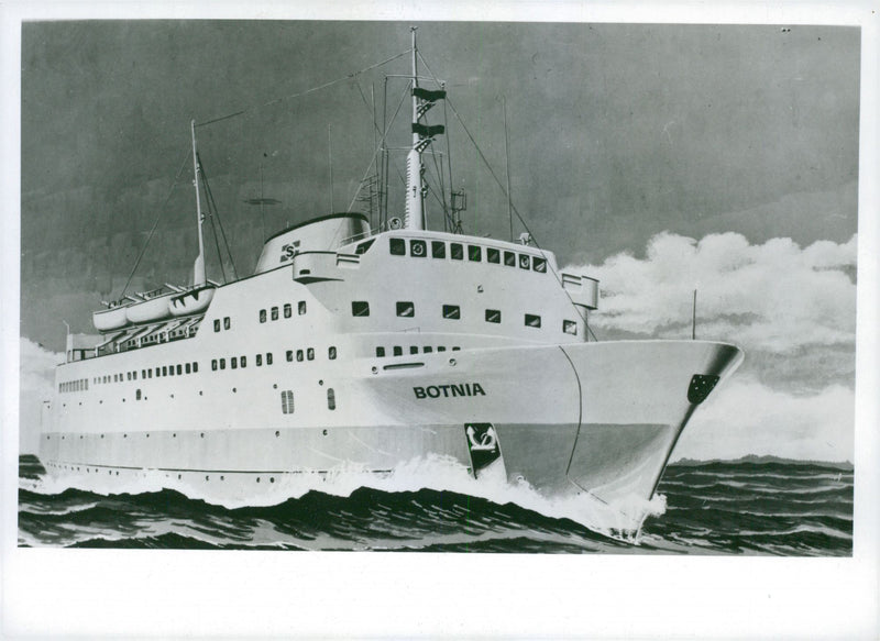 Bilferjan M / S Botnia from Silja shipping company - Vintage Photograph