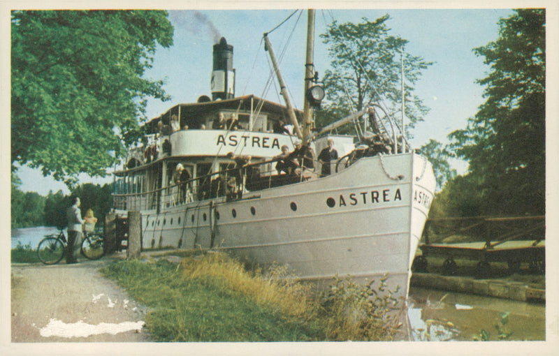 Passenger ship on GÃ¶ta Kanal - Year 1942 - Vintage Photograph