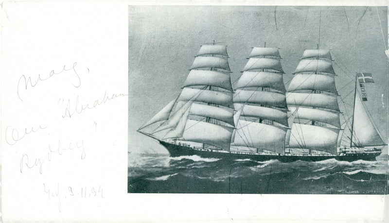 Sailing ships illustration - Vintage Photograph