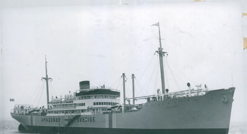 The ship Amazon Sverige - 14 October 1943 - Vintage Photograph