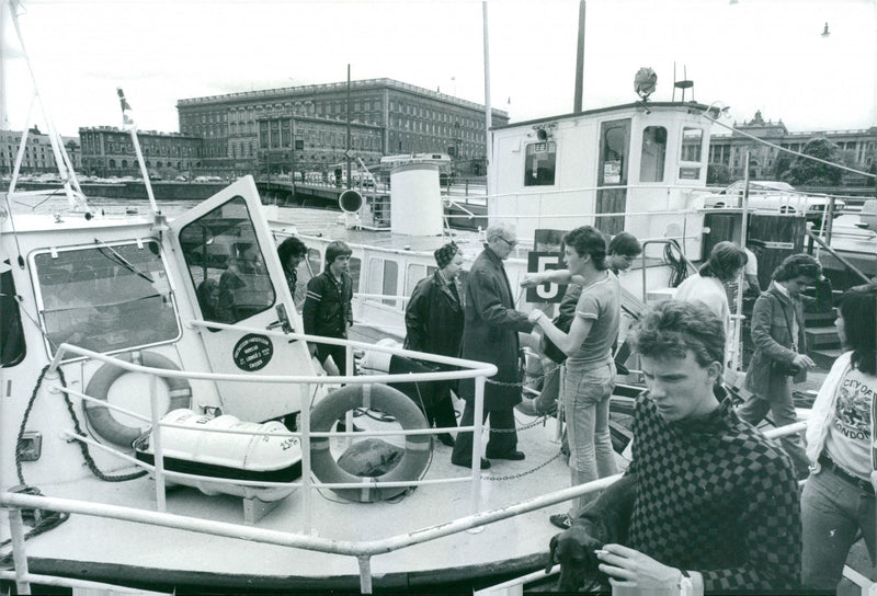 Archipelago traffic sightseeing boats - Vintage Photograph