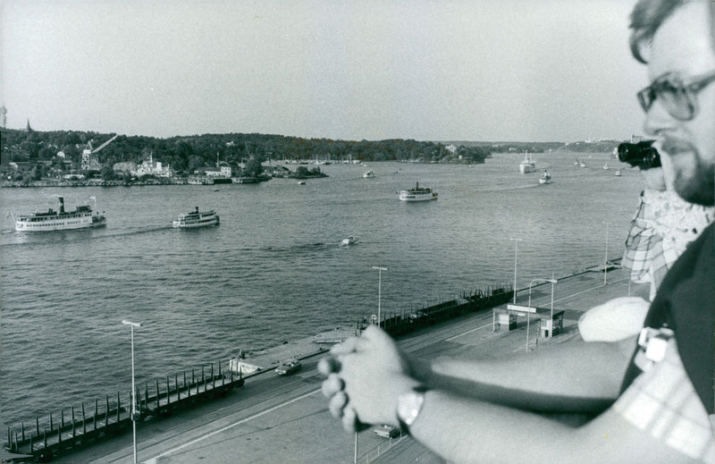 Attendance during archipelago boat today. - Vintage Photograph