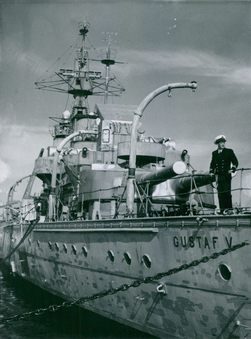 The ship Gustav V - Vintage Photograph