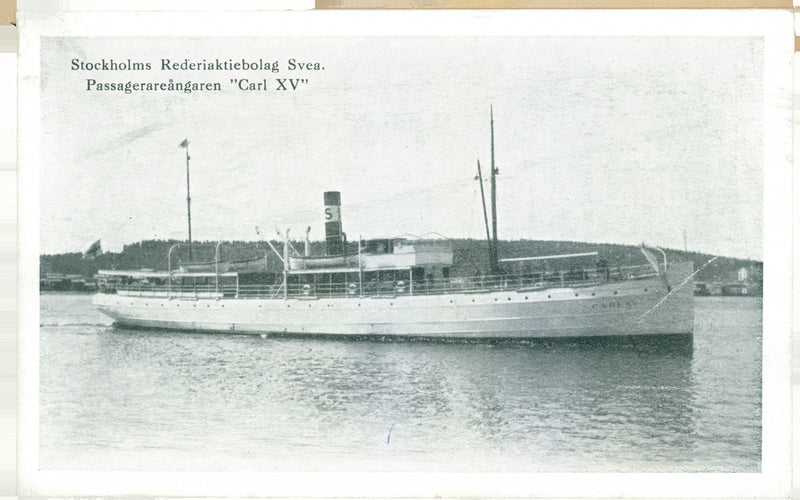 Passenger boat Carl XV - Year 1914 - Vintage Photograph