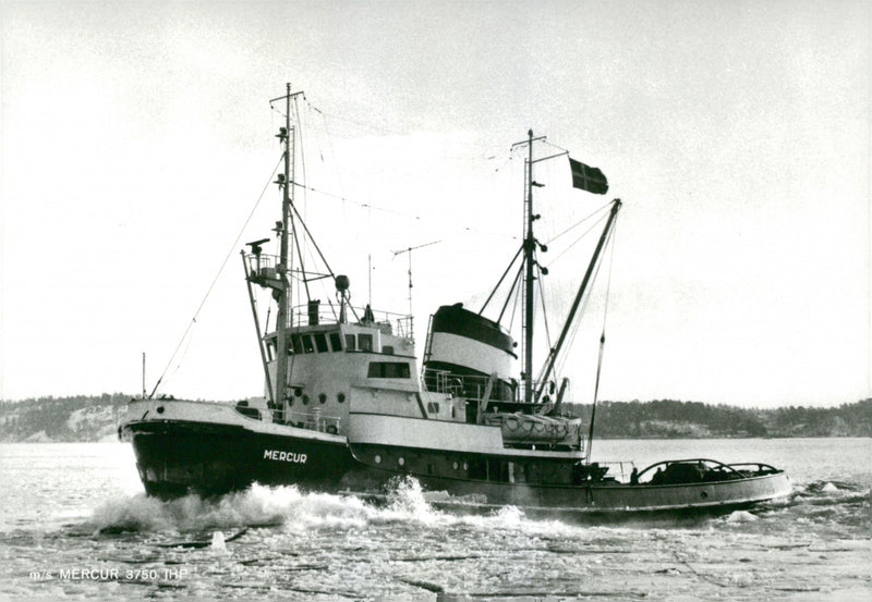 Real vessel Mercur - Vintage Photograph