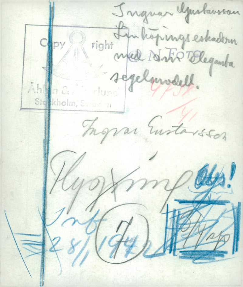 Ingvar Gustavsson, LinkÃ¶pingsskadern - 28 January 1942 - Vintage Photograph