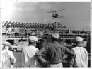 Helicopter flies over the stands - Vintage Photograph